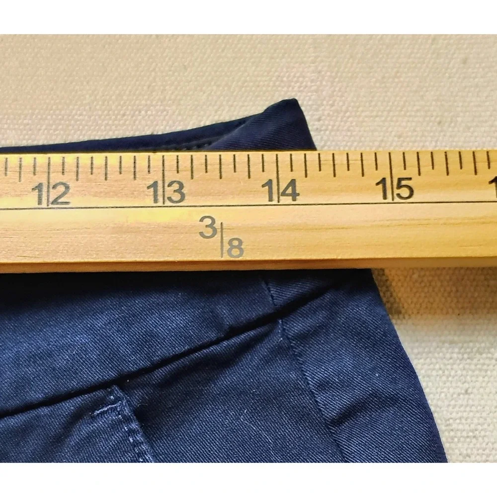 J.Crew‎ Womens Chino Shorts Navy Blue Size 4 Mid Rise Stretch Casual Summer 18